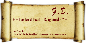 Friedenthal Dagomér névjegykártya